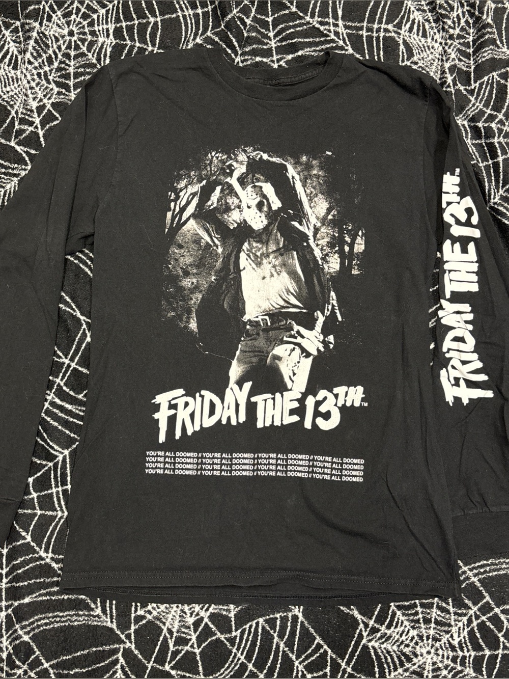 Friday the 13th Black Graphic Long-Sleeve Shirt